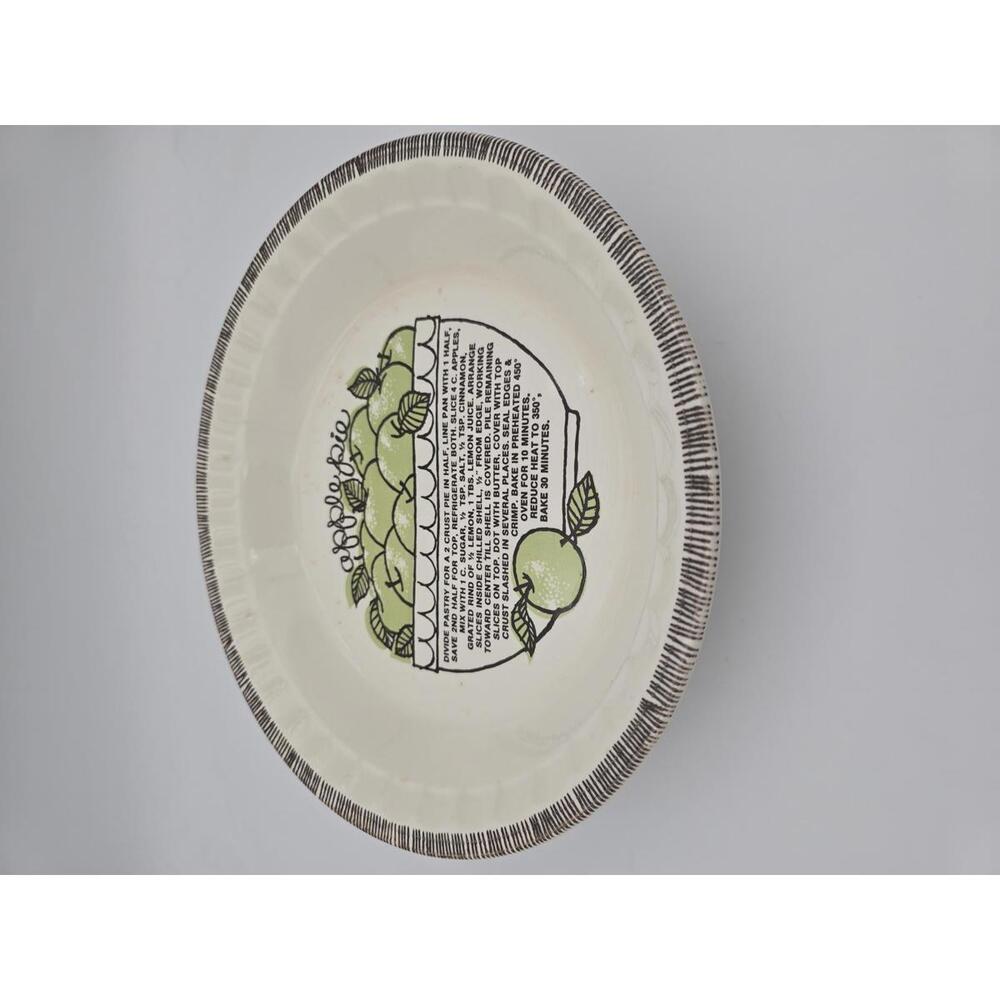 Vintage Royal China Company Jeannette Country Harvest Ironstone Apple Pie Plate